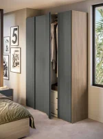 Dormitor Zoe — Nuc brunit & Gri lemn — 2