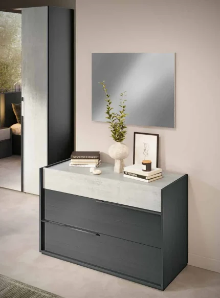 Dormitor Zoe — Gri lemn & Ciment gres — 2