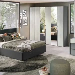Dormitor Zoe — Gri lemn & Ciment gres