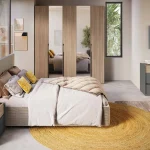 Dormitor Zoe — Gri lemn & Nuc brunit