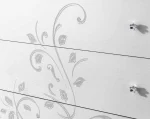 Dormitor Tiffany — Alb zăpadă & Alb zăpadă cu serigrafie argintie — 3