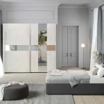 Dormitor Emma — Nuc brunit & Ciment gres